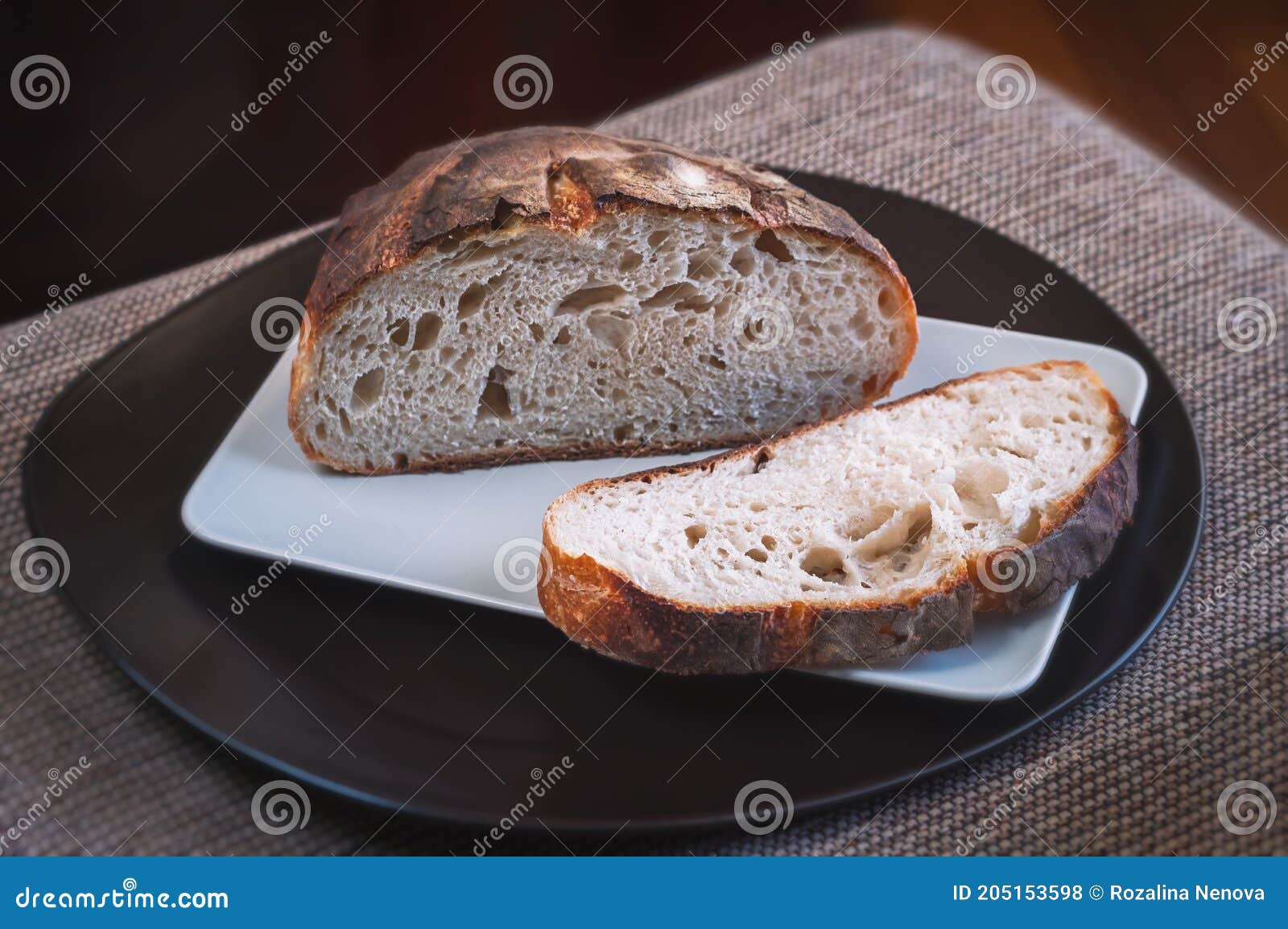 sliced round sourdough bread
